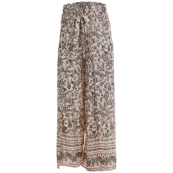 ANGIE Juniors' Aztec Print Tie Waist Wide Leg Pants