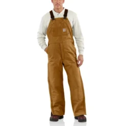 CARHARTT Men's 101626 Flame Resistant Loose Fit Duck Insulated Bib Overall -Chic Clothing Store 2089806 211 alt2