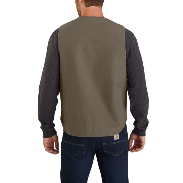CARHARTT Men's 104394 Relaxed Fit Washed Duck Sherpa-Lined Vest, Extended Sizes 3 CARHARTT Men's 104394 Relaxed Fit Washed Duck Sherpa-Lined Vest, Extended Sizes - Image 3