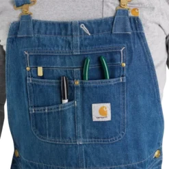 CARHARTT Men's 104672 Loose Fit Denim Bib Overalls, Extended Sizes 10 CARHARTT Men's 104672 Loose Fit Denim Bib Overalls, Extended Sizes -Chic Clothing Store 2089881 032 alt4