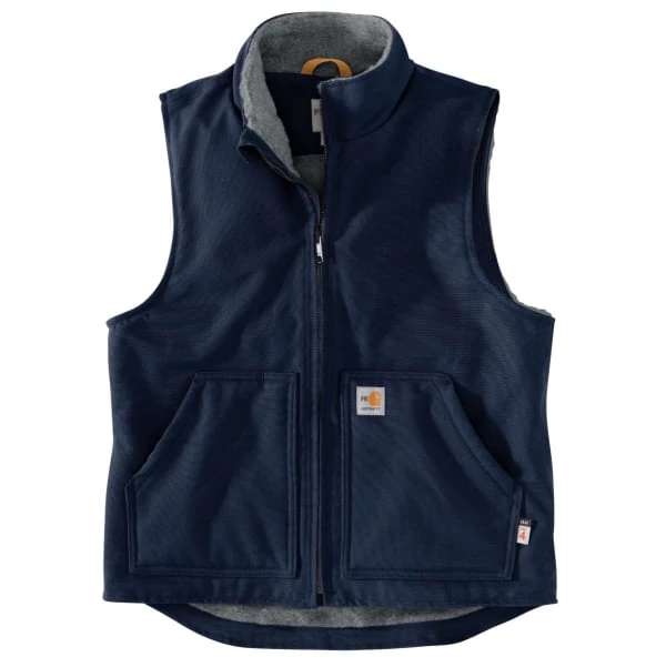 CARHARTT Men's 104981 Flame Resistant Relaxed Fit Duck Sherpa-Lined Mock Neck Vest 1 CARHARTT Men's 104981 Flame Resistant Relaxed Fit Duck Sherpa-Lined Mock Neck Vest