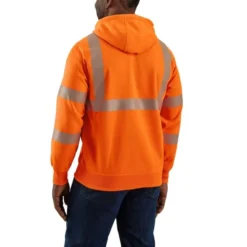 CARHARTT Men's 104987 High-Visibility Rain Defender Loose Fit Midweight Class 3 Sweatshirt -Chic Clothing Store 2089904 845 alt2
